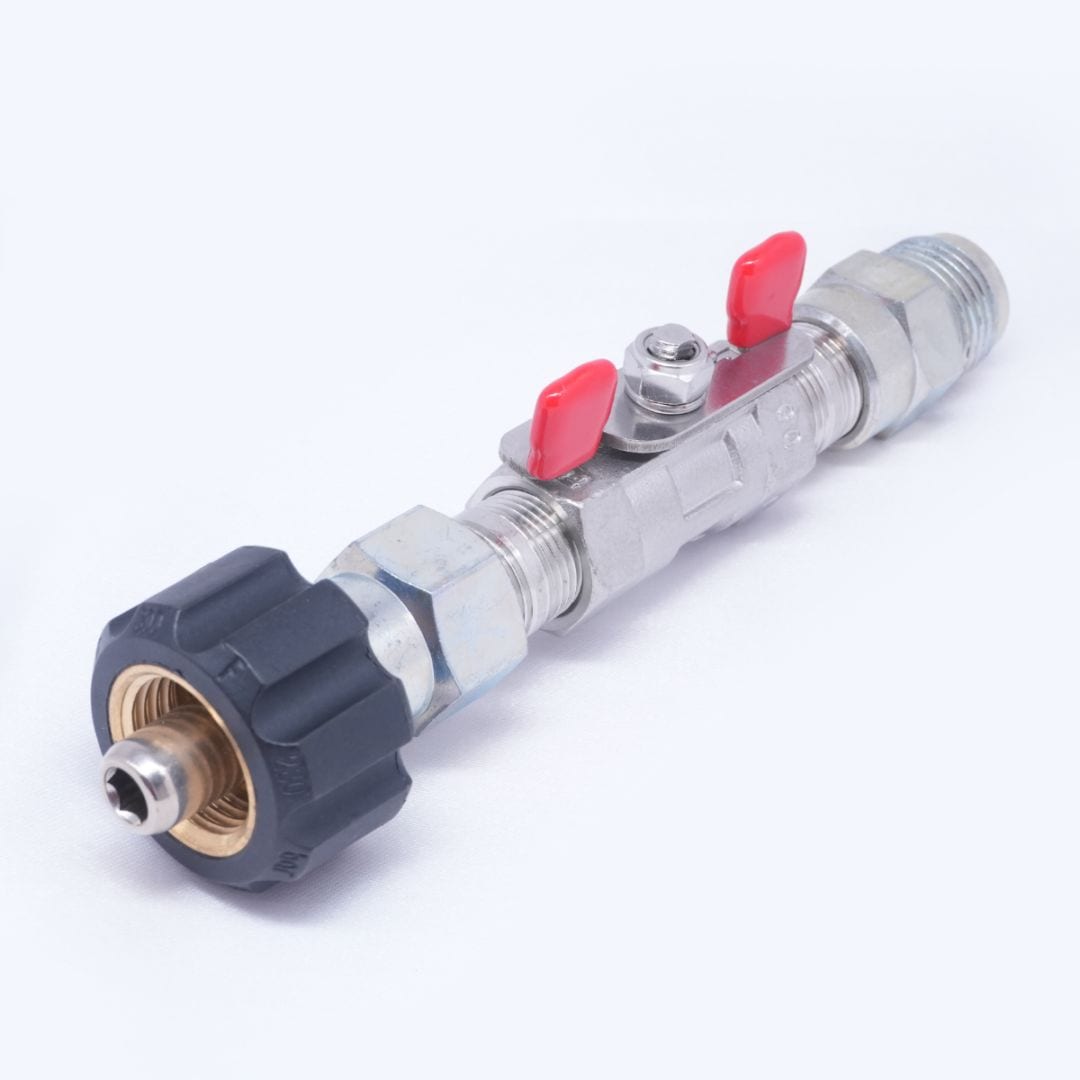 蔵王カプラ付蝶ハンドルボールバルブ ステンレス製 バルブサイズ3/8