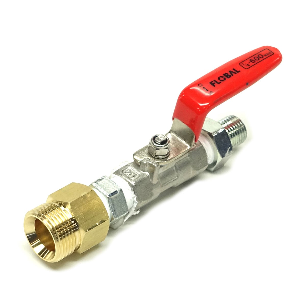 M22-14オス→洗管ホース連結バルブ