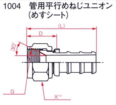 LAR1004　WS18Z専用ホース金具　サイズ-04 -06 -08 -12