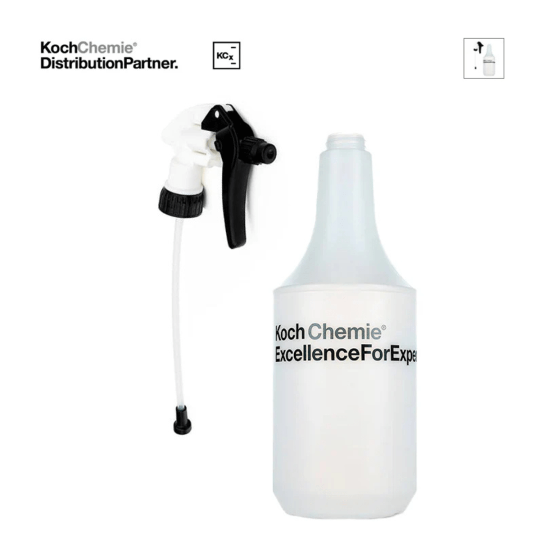 KochChemie スプレーヘッド付きシリンドリカルボトル 1L