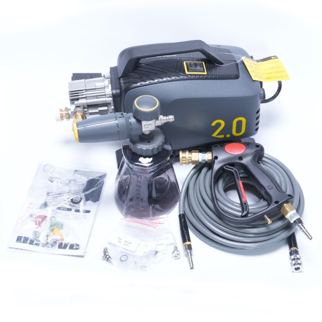 ホース屋オリジナル 洗車用高圧洗浄機セット ACTIVE2.0 Electric Pressure Washer ＋プレミアムフォームキャノン＋ライトグレーホース＋ショートガン