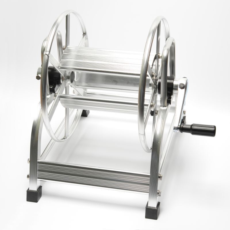 金属製円形ホースリール 黄ホース 金属製円形ホースリール 黄ホース