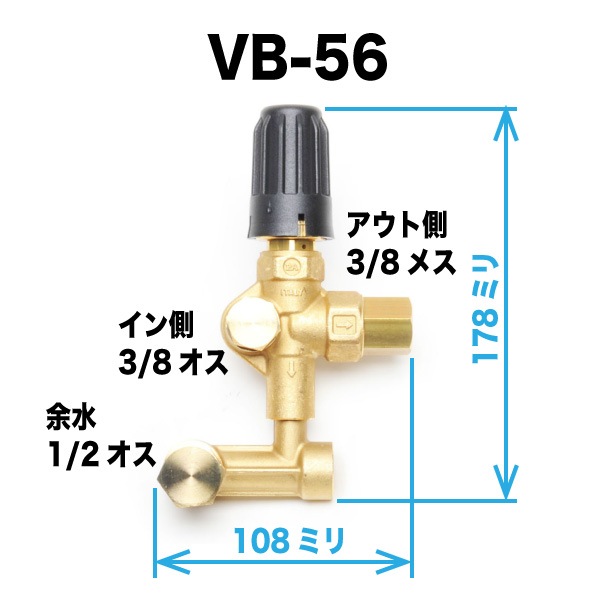 VB-56 セット品 高圧洗浄機用アンローダバルブ BANJO | 洗浄機
