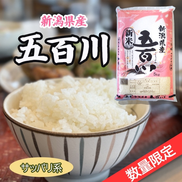 『新米』【令和7年産】<br>新潟県産　五百川　5kg