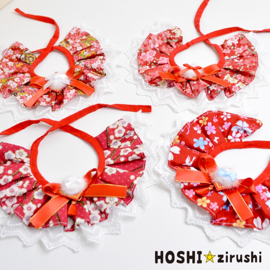 トリミングチョーカー リボン 16本 業務用リボン・トリミングチョーカー卸サイト【星印】