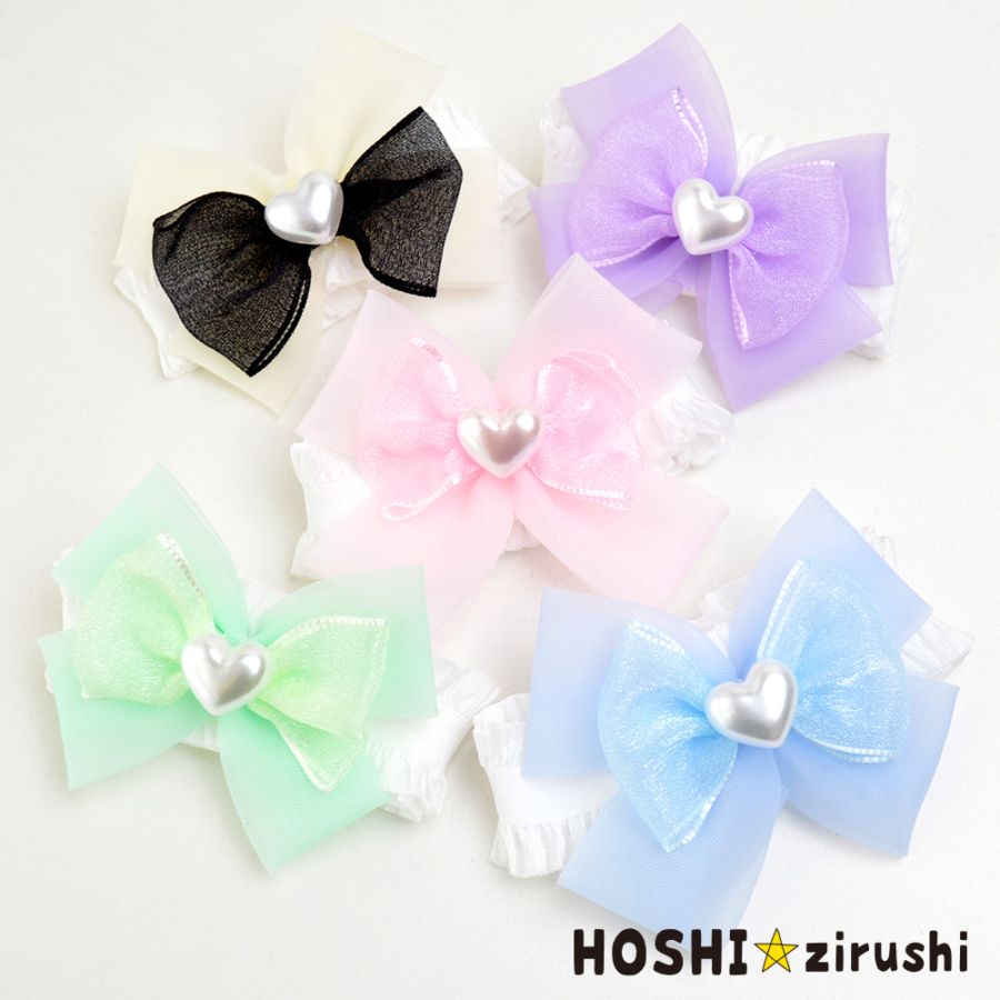 パールハートチョーカー【20個入り】 Pet choker Dog collar Pet ribbon Pet accessories