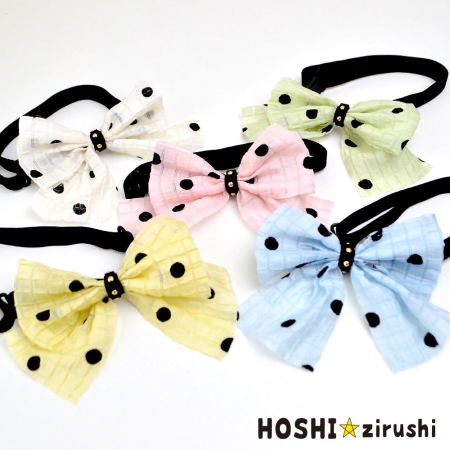 クールなドット柄チョーカー【20個入り】 Pet choker Dog collar Pet ribbon Pet accessories