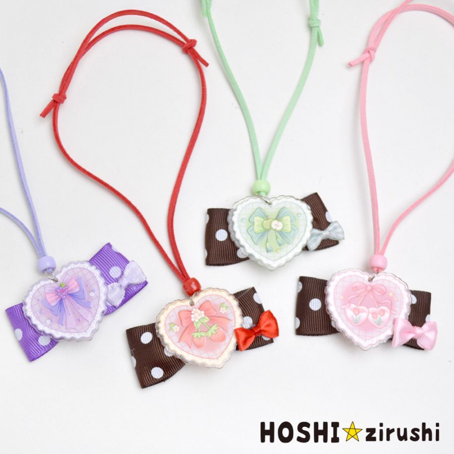 ドットリボンラブリーペンダント【20個入り】 Pet choker Dog collar Pet ribbon Pet accessories pendant