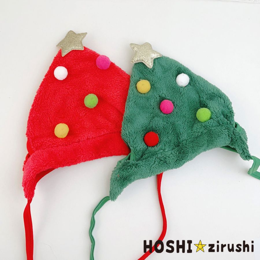 お星さまのクリスマスハット(2枚組)Pet choker Dog collar Pet ribbon Pet accessories