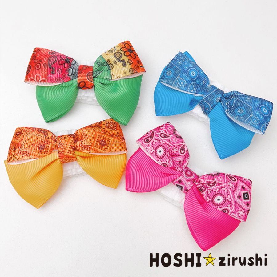 おしゃれバンダナ柄リボンチョーカー【20個入り】 Pet choker Dog collar Pet ribbon Pet accessories