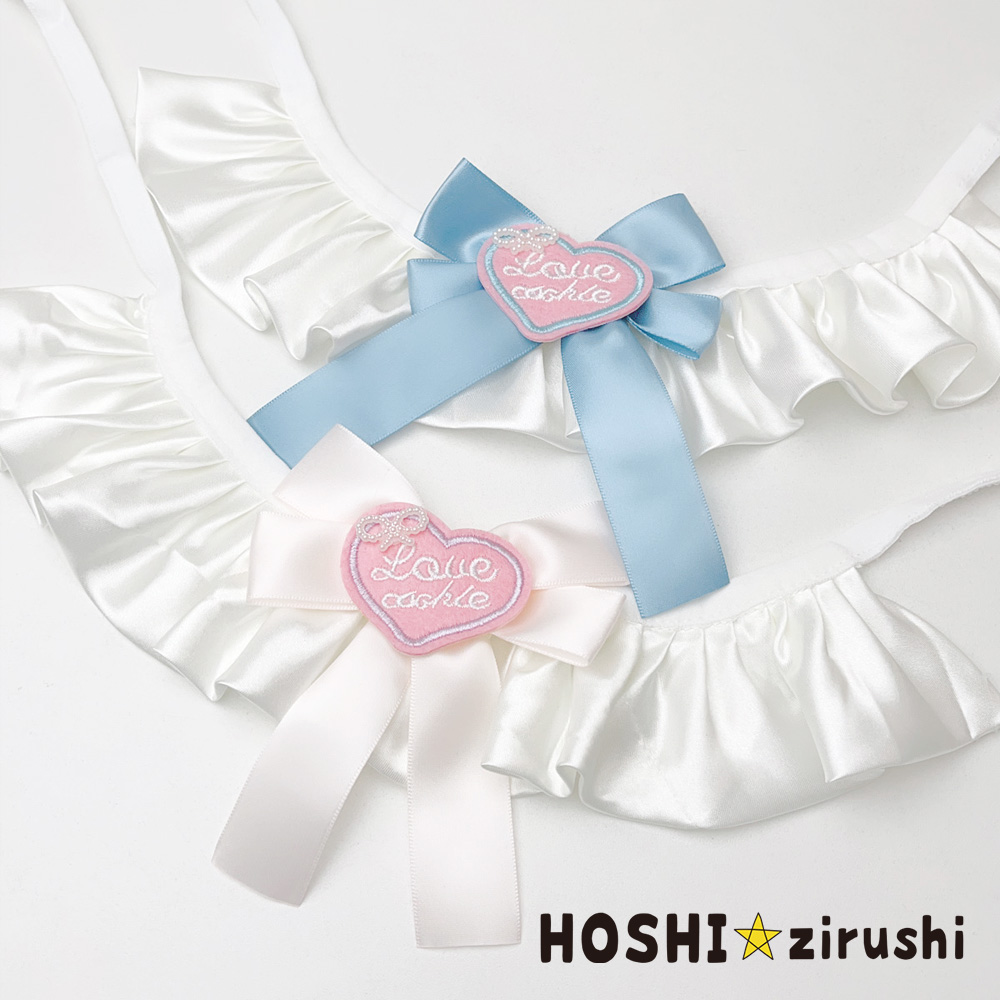ミルキーリボンLOVEチョーカー（10枚入） Pet choker Dog collar Pet ribbon Pet accessories