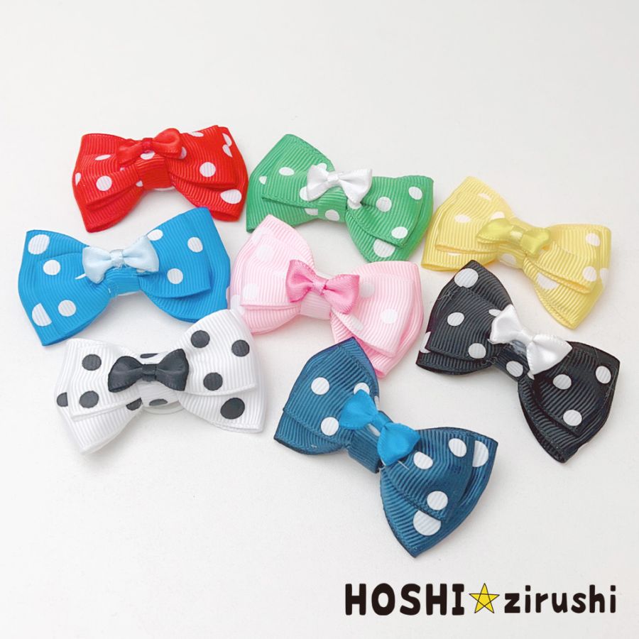 ポップドットリボン【20個入り】Pet choker Dog collar Pet ribbon Pet accessories