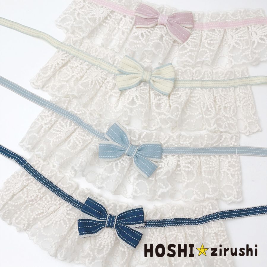 クラシカルレースエプロン（10枚入） Pet choker Dog collar Pet ribbon Pet accessories