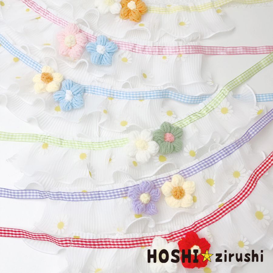 春風フラワーフリルエプロン（10枚入） Pet choker Dog collar Pet ribbon Pet accessories