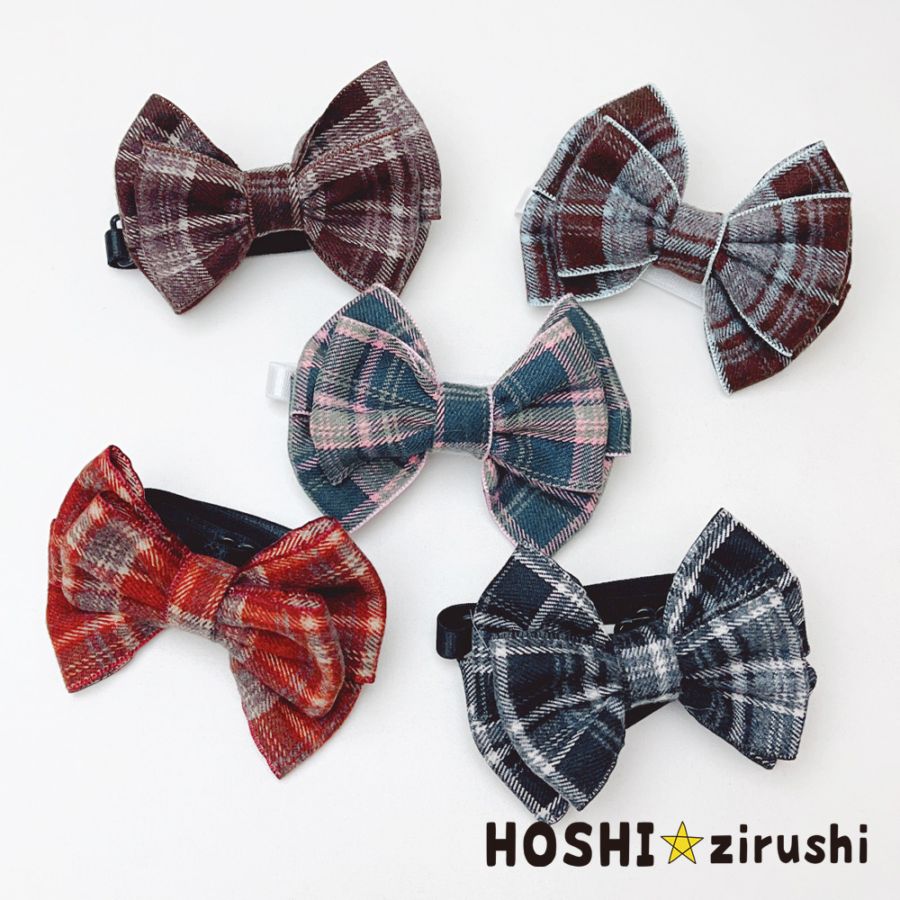 ブリティッシュチェックチョーカー【20個入り】 Pet choker Dog collar Pet ribbon Pet accessories