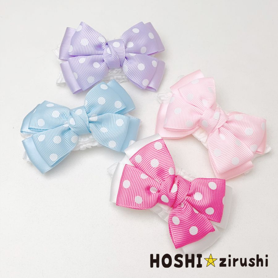 キャンディドットリボンチョーカー【20個入り】 Pet choker Dog collar Pet ribbon Pet accessories