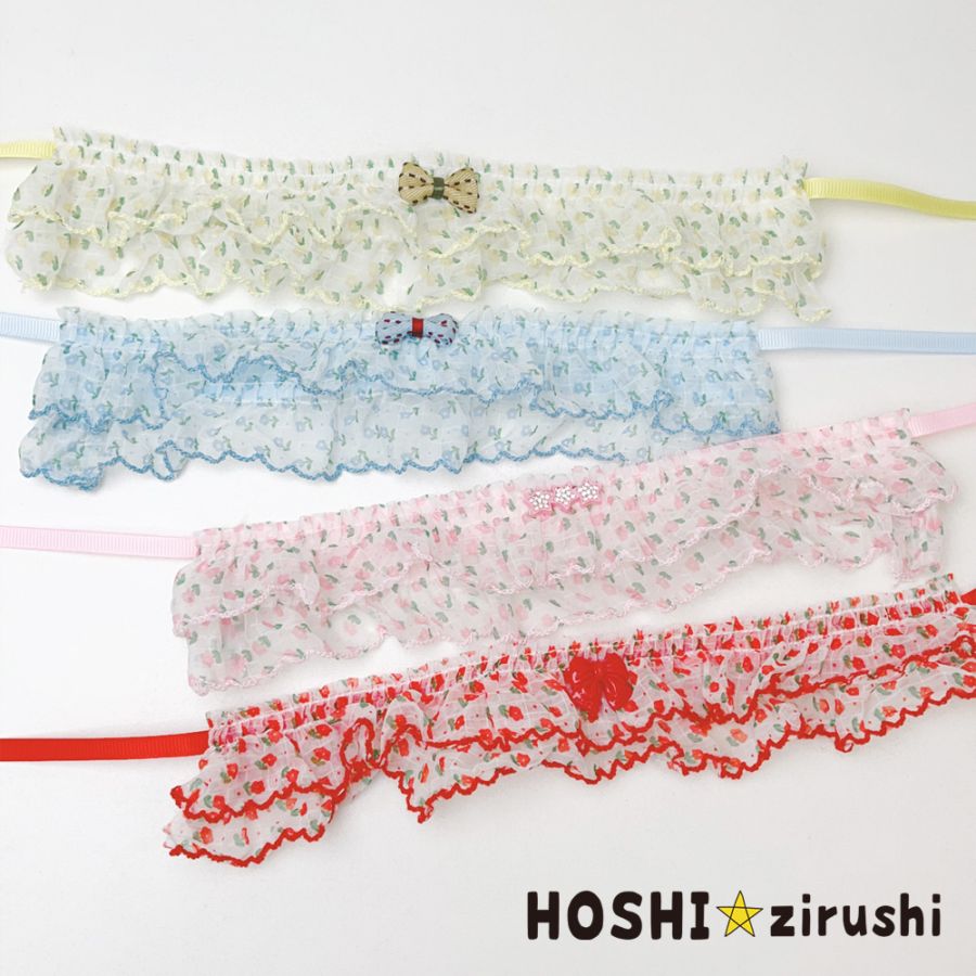 お花柄のメルヘン韓国風チョーカー 【20枚入り】 Pet choker Dog collar Pet ribbon Pet accessories