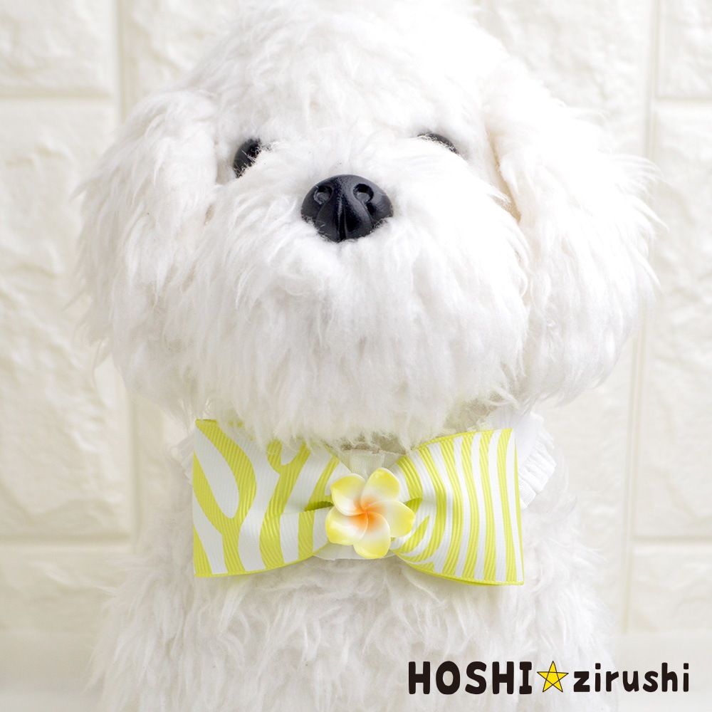 お花付ゼブラチョーカー【20個入り】 Pet choker Dog collar Pet ribbon Pet accessories