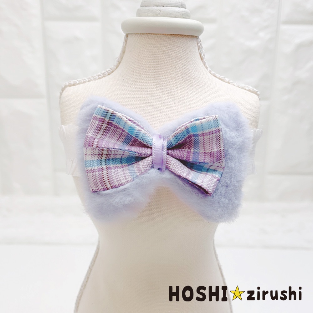 ふんわりチェックリボンチョーカー【20個入り】 Pet choker Dog collar