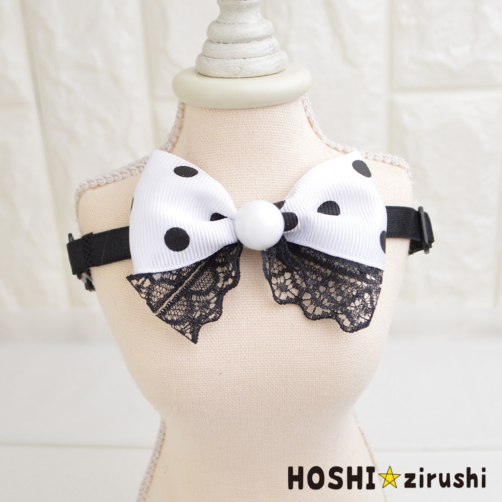 ドットリボンチョーカー【20個入り】 Pet choker Dog collar Pet ribbon Pet accessories