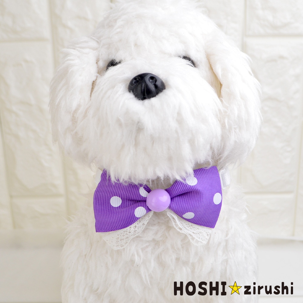 ドットリボンチョーカー【20個入り】 Pet choker Dog collar Pet ribbon Pet accessories