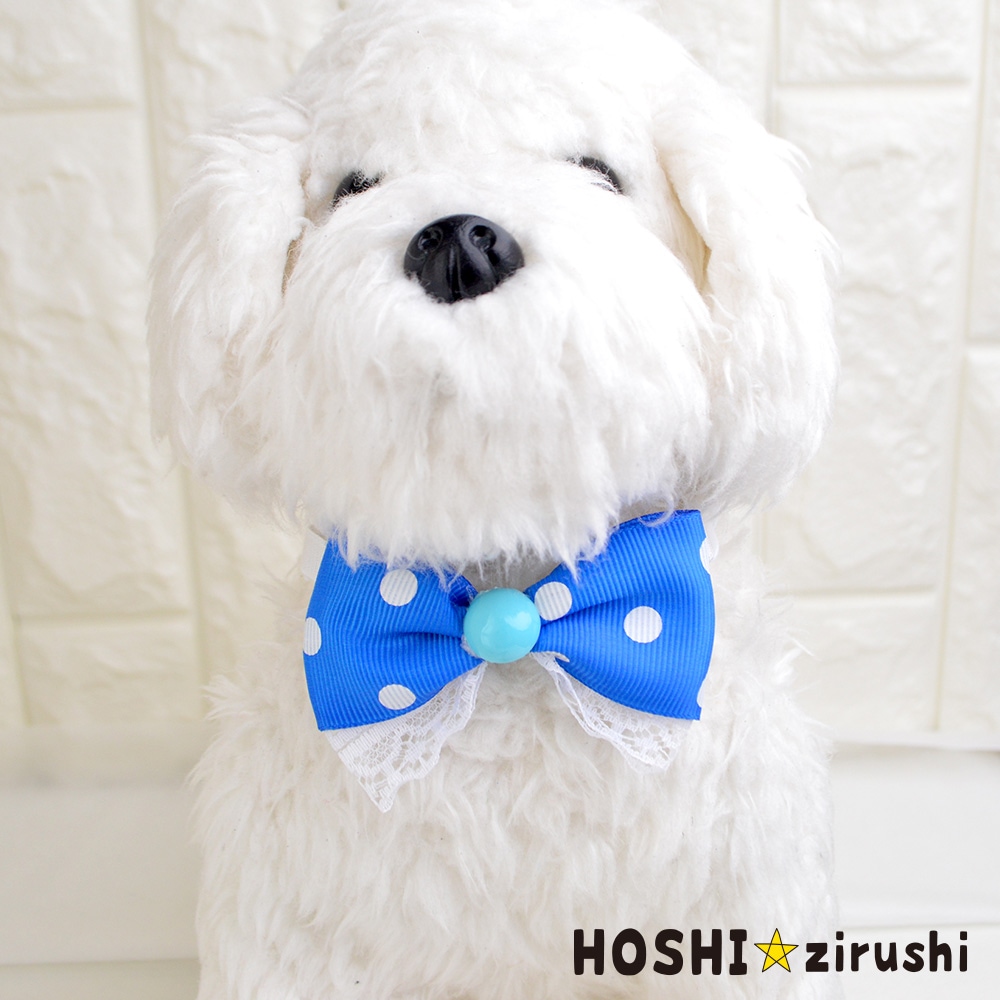 ドットリボンチョーカー【20個入り】 Pet choker Dog collar Pet ribbon Pet accessories
