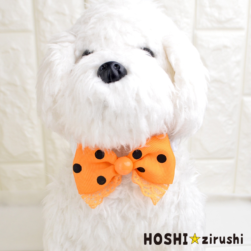 ドットリボンチョーカー【20個入り】 Pet choker Dog collar Pet ribbon Pet accessories