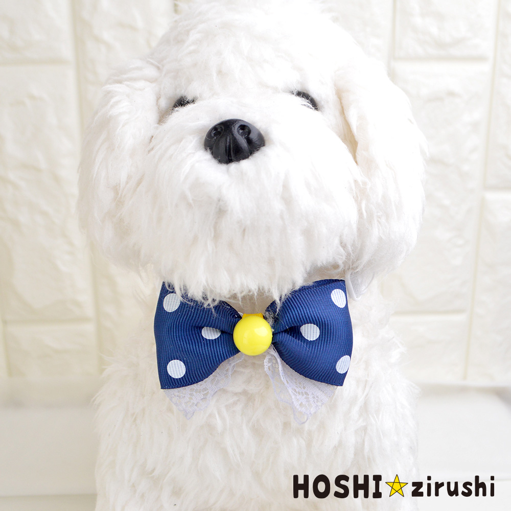 ドットリボンチョーカー【20個入り】 Pet choker Dog collar Pet ribbon Pet accessories