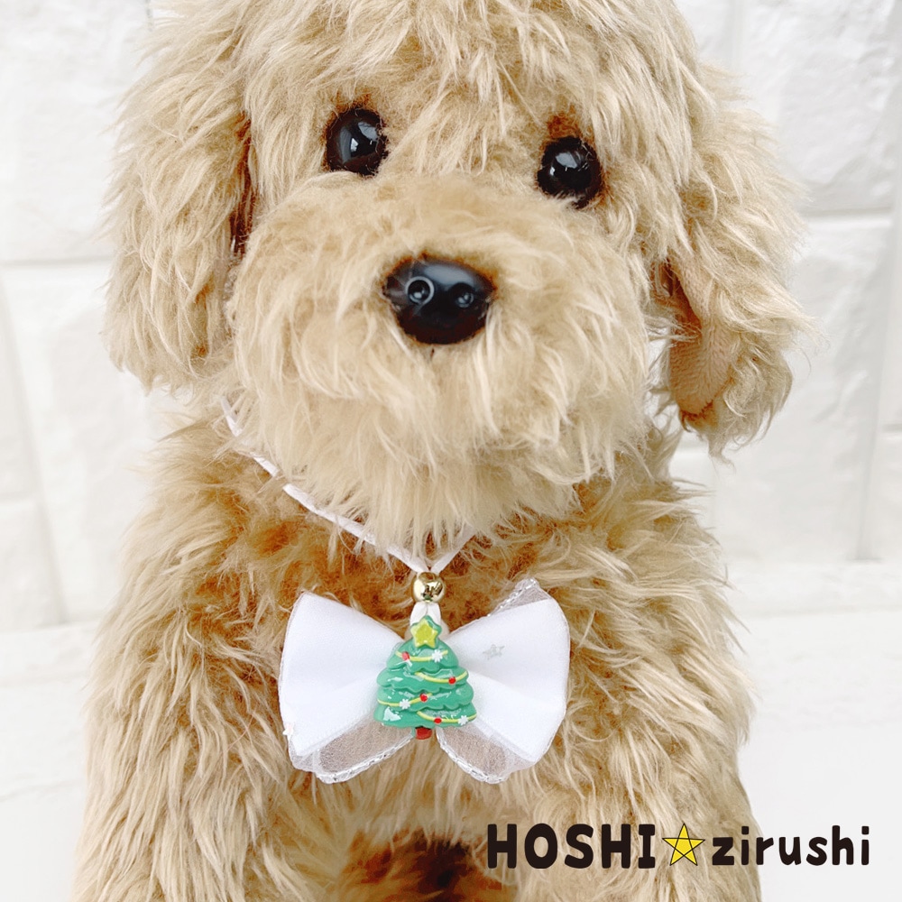 可愛いリボンのクリスマスペンダント【20個入り】 Pet choker