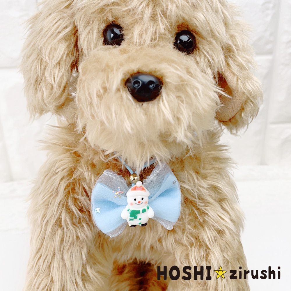 業務用フェルトトリミングチョーカー　ふわふわキラキラクリスマス　Xmas200個 可愛いリボンのクリスマスペンダント【20個入り】 Pet choker