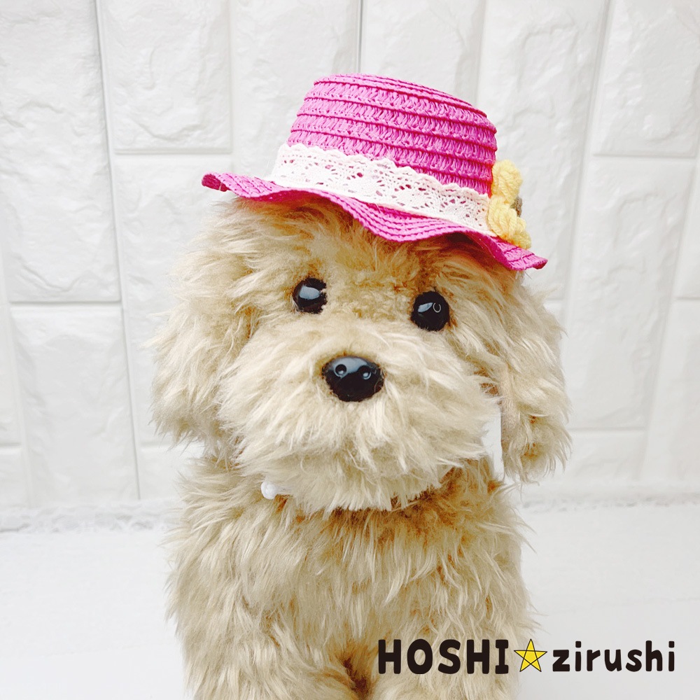 ちょこんと麦わら帽子（3個入り） Pet choker Dog collar Pet ribbon Pet accessories