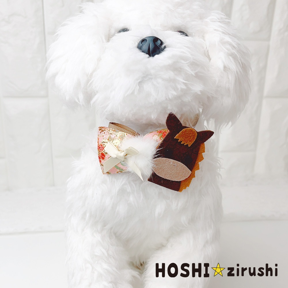 トリミングチョーカー　まぁちゃん 午年のお正月チョーカー【20個入り】 Pet choker Dog collar Pet