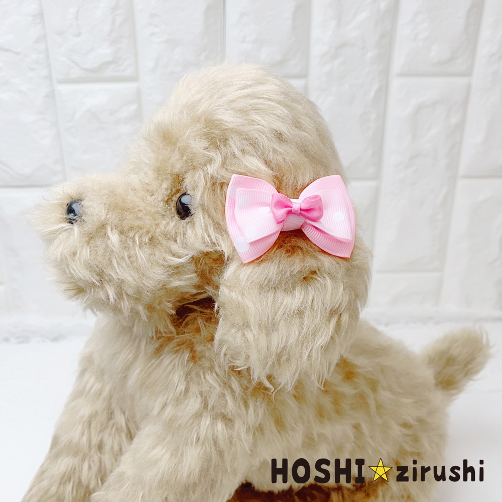 ポップドットリボン【20個入り】Pet choker Dog collar Pet ribbon Pet accessories