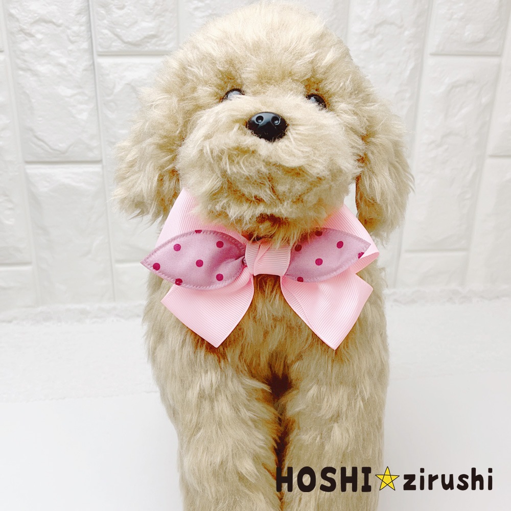 おませなドットリボン【20個入り】 Pet choker Dog collar Pet ribbon