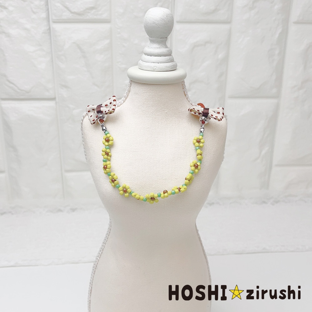 首飾り ビーズフラワーネックレス（10個入り） Pet choker Dog collar Pet