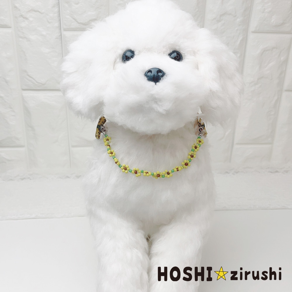 ビーズフラワーネックレス（10個入り） Pet choker Dog collar Pet