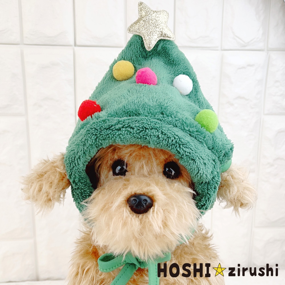 Honey様★専用　トリミングチョーカー　バレンタイン　クリスマス　花　飾　撮影 お星さまのクリスマスハット（2枚組）Pet choker Dog collar Pet