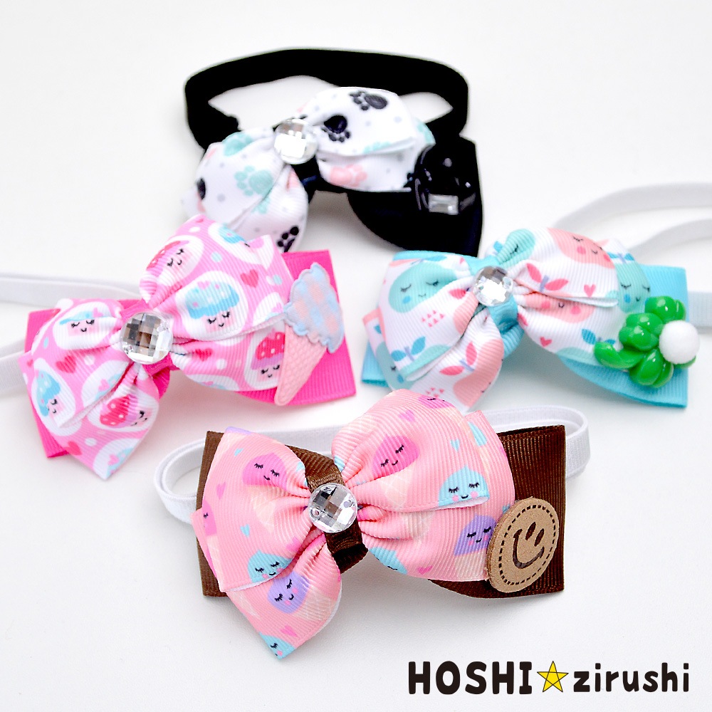 ポップなカラフルデザインチョーカー【20個入り】 Pet choker Dog collar Pet ribbon Pet accessories