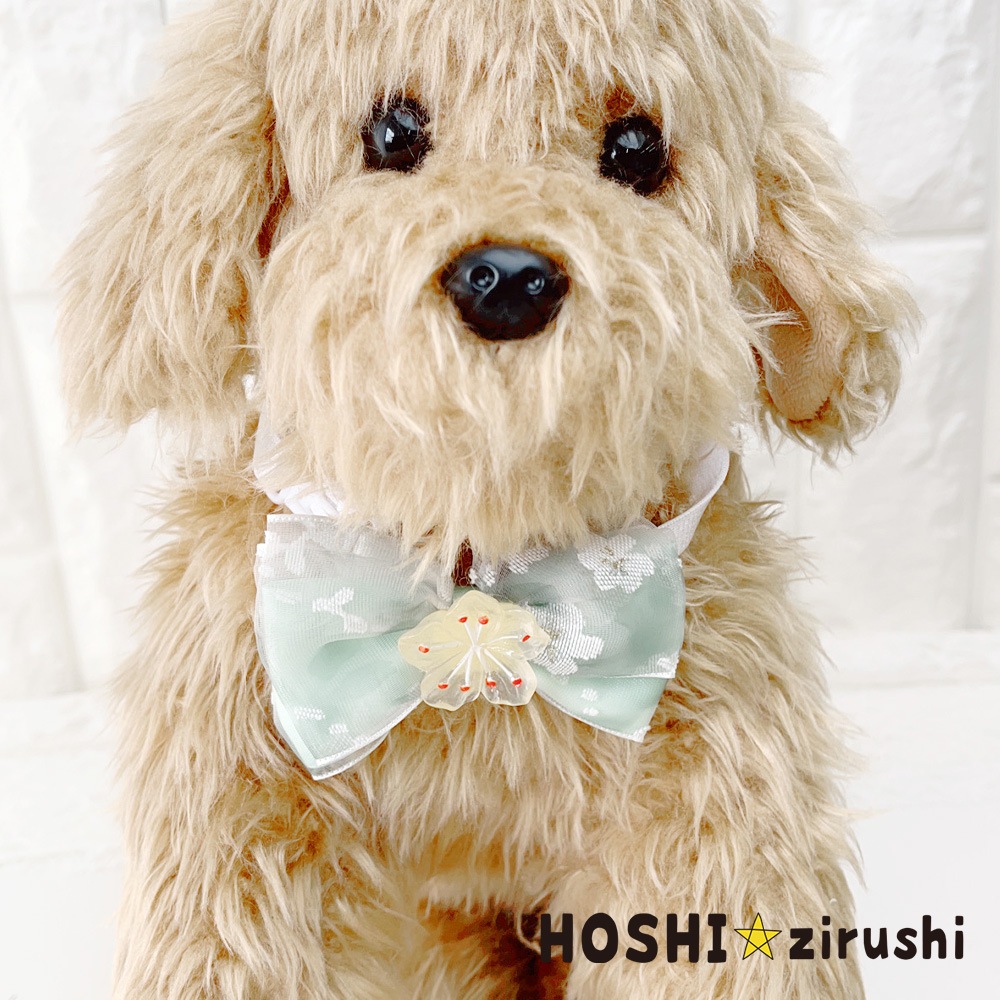 ふんわり桜のお花チョーカー【20個入り】 Pet choker Dog collar Pet ribbon Pet accessories