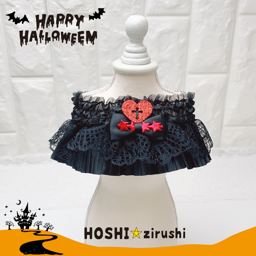 黒魔女ハロウィン韓国風チョーカー【20個入り】 Pet choker Dog collar