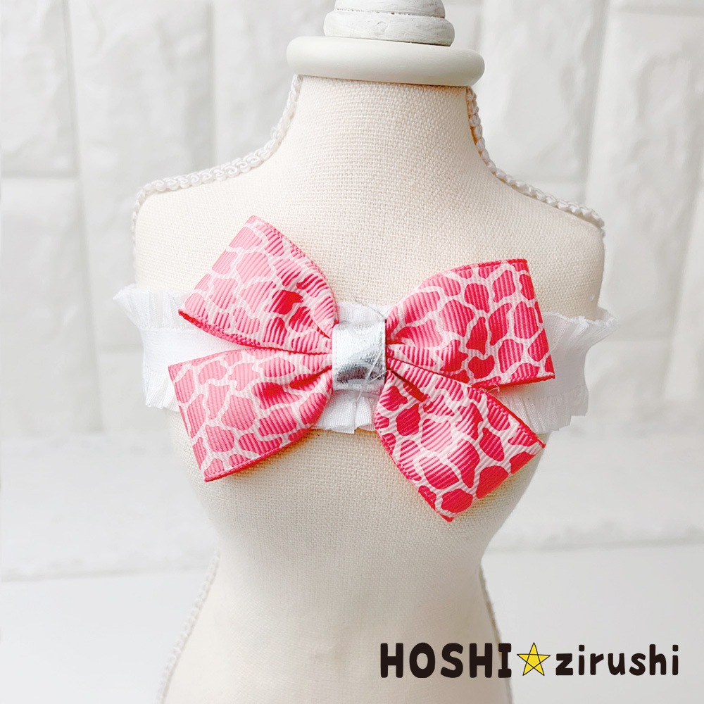 キリンリボンチョーカー【20個入り】 Pet choker Dog collar Pet ribbon Pet accessories