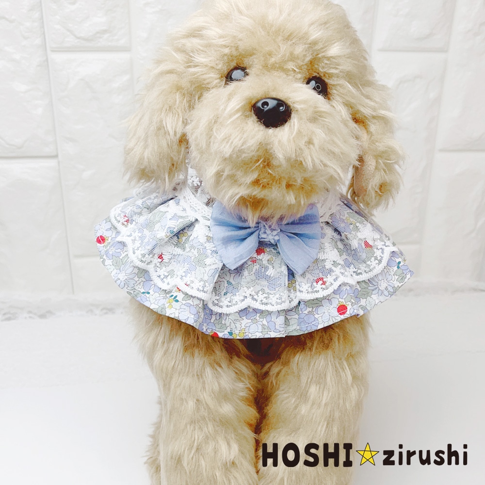 はるうらら✨衣替え(^^)✨ページ トリミングチョーカー アンティークフラワーエプロン（10枚入） Pet choker Dog collar Pet