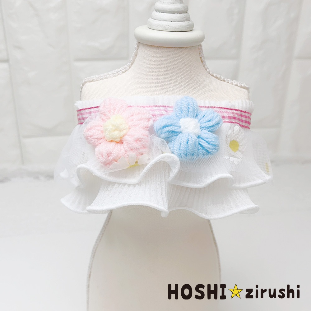春風フラワーフリルエプロン（10枚入） Pet choker Dog collar Pet ribbon Pet accessories