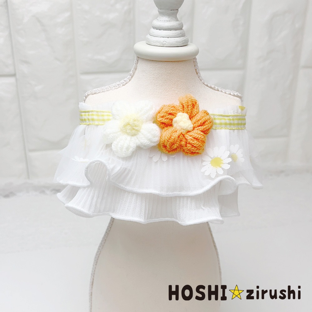 春風フラワーフリルエプロン（10枚入） Pet choker Dog collar Pet ribbon Pet accessories