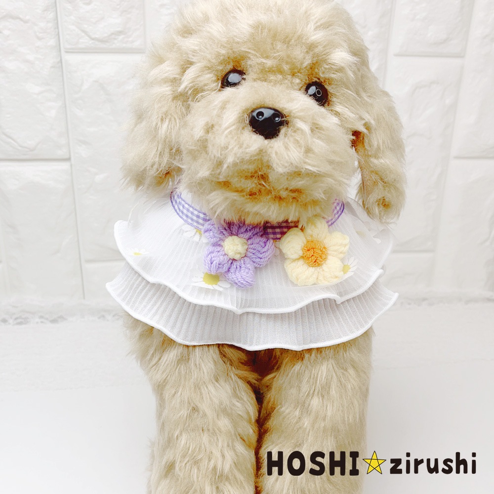 春風フラワーフリルエプロン（10枚入） Pet choker Dog collar Pet ribbon Pet accessories