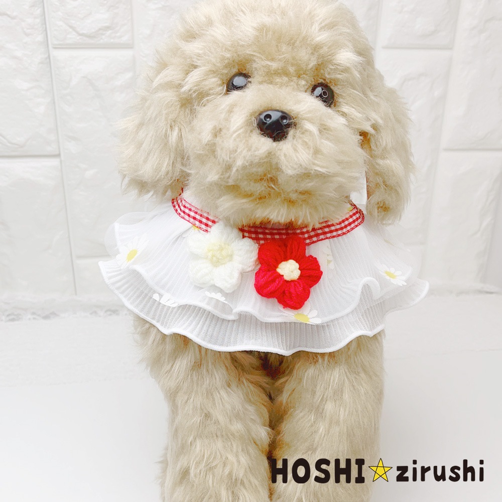 春風フラワーフリルエプロン（10枚入） Pet choker Dog collar Pet ribbon Pet accessories