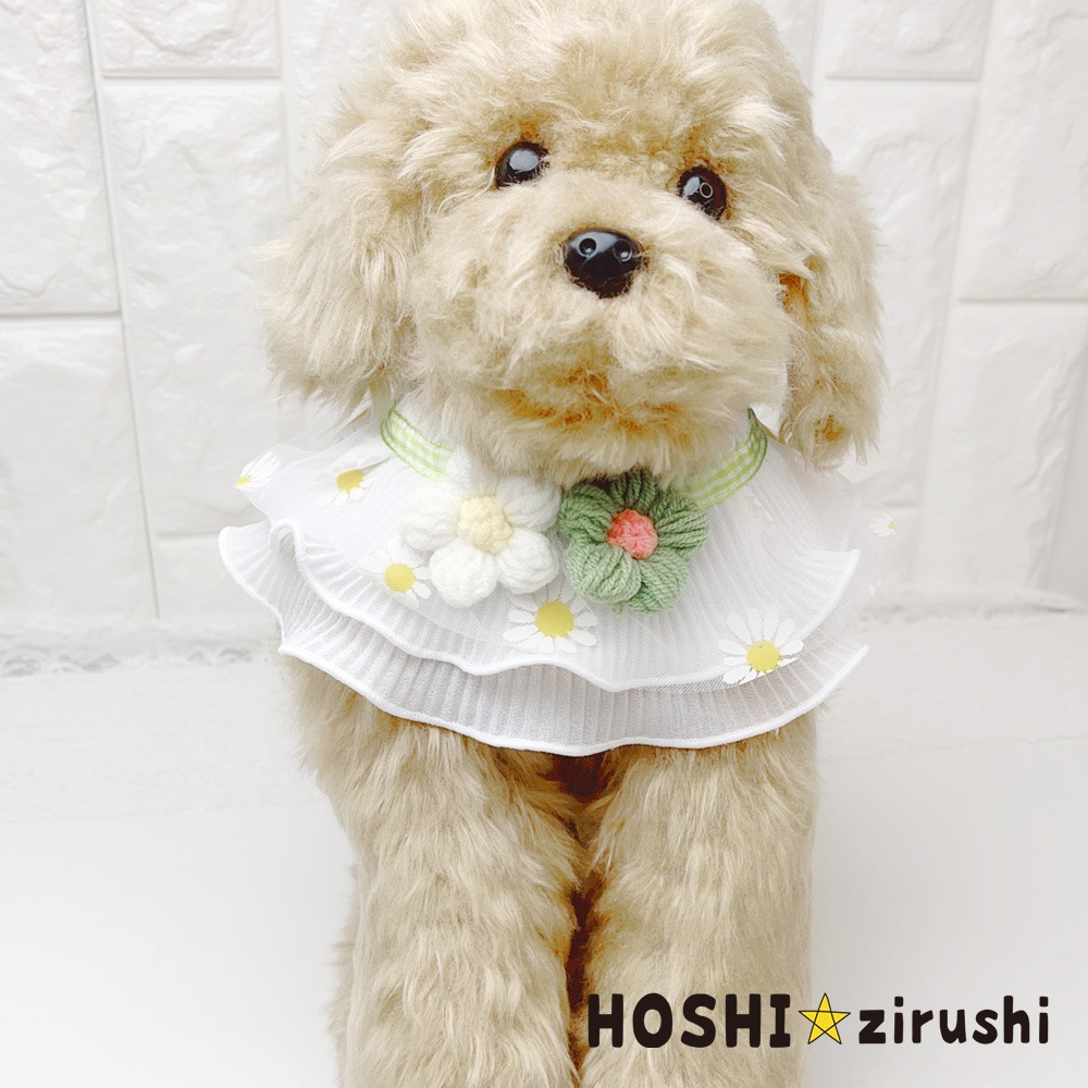 春風フラワーフリルエプロン（10枚入） Pet choker Dog collar Pet ribbon Pet accessories