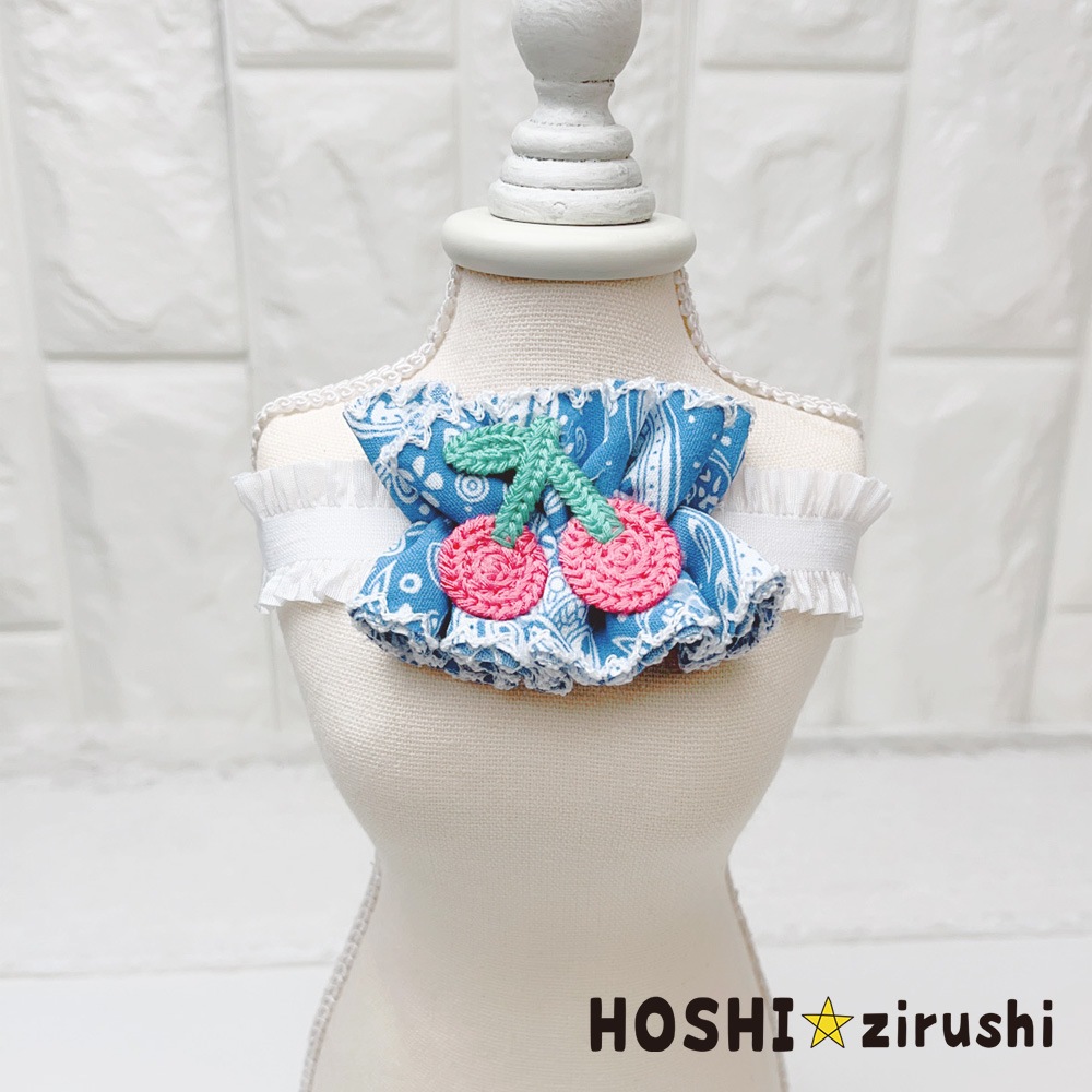 クシュっとペイズリーリボンチョーカー【20個入り】 Pet choker Dog collar Pet ribbon Pet accessories