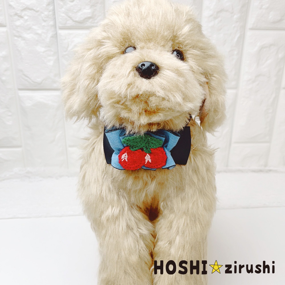くしゅっとデニムのフルーツチョーカー【20個入り】 Pet choker Dog collar Pet ribbon Pet accessories