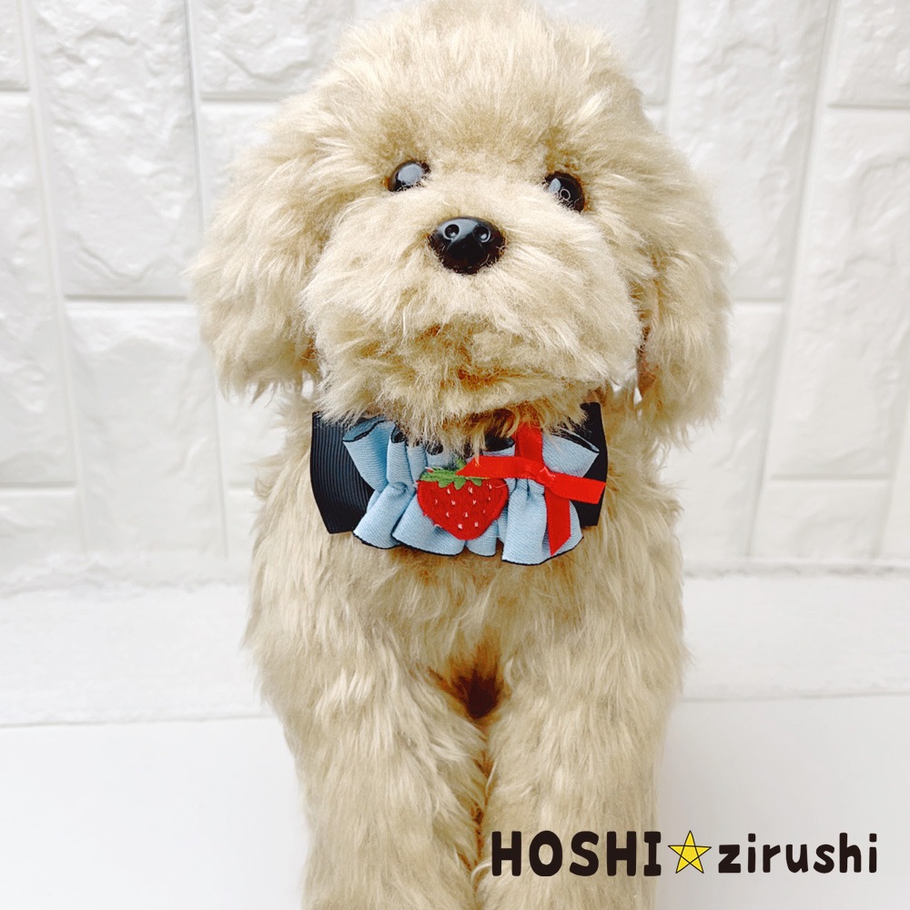 くしゅっとデニムのフルーツチョーカー【20個入り】 Pet choker Dog collar Pet ribbon Pet accessories